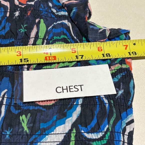 NWOT Anthropologie Peregrine Smocked Flutter Sleeve Midi Dress Sz L Blue Boho - Picture 11 of 12